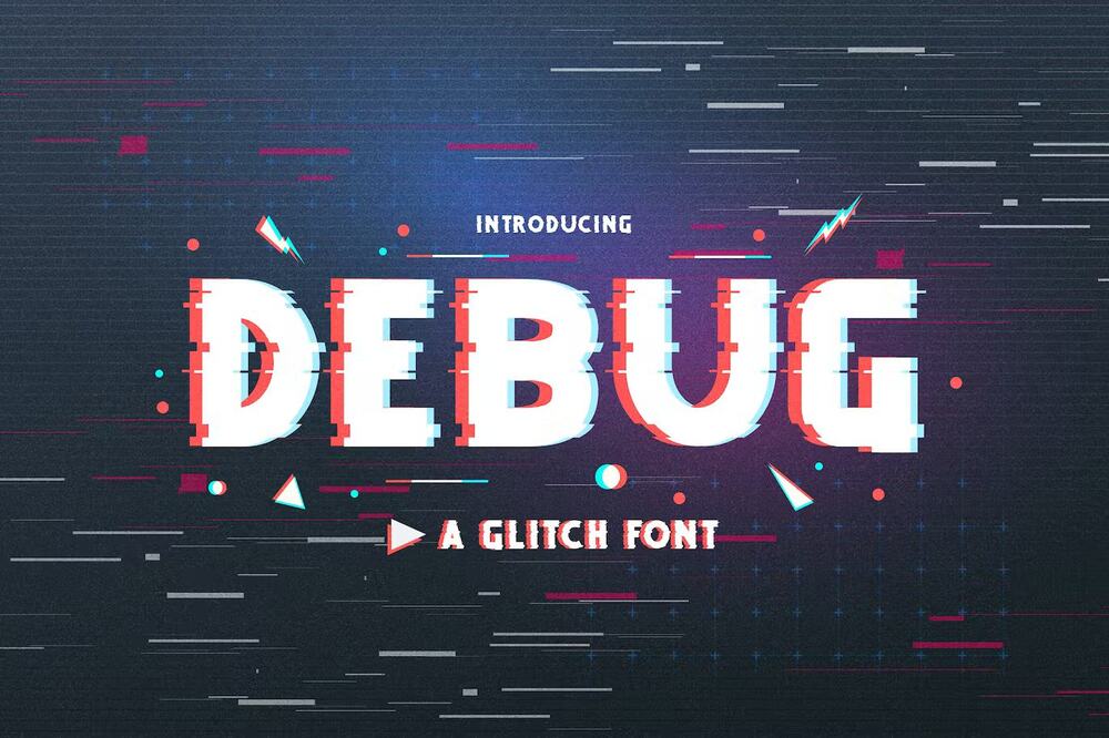 An exciting glitch font