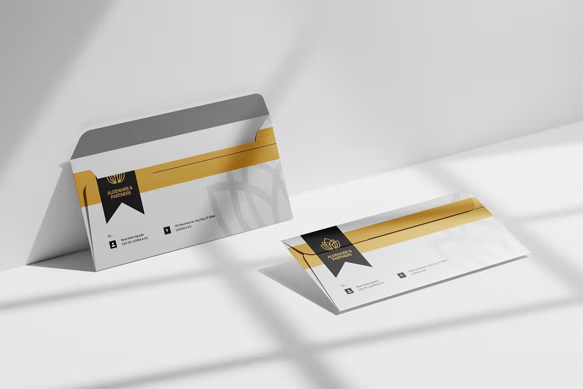 An envelope mockup templates