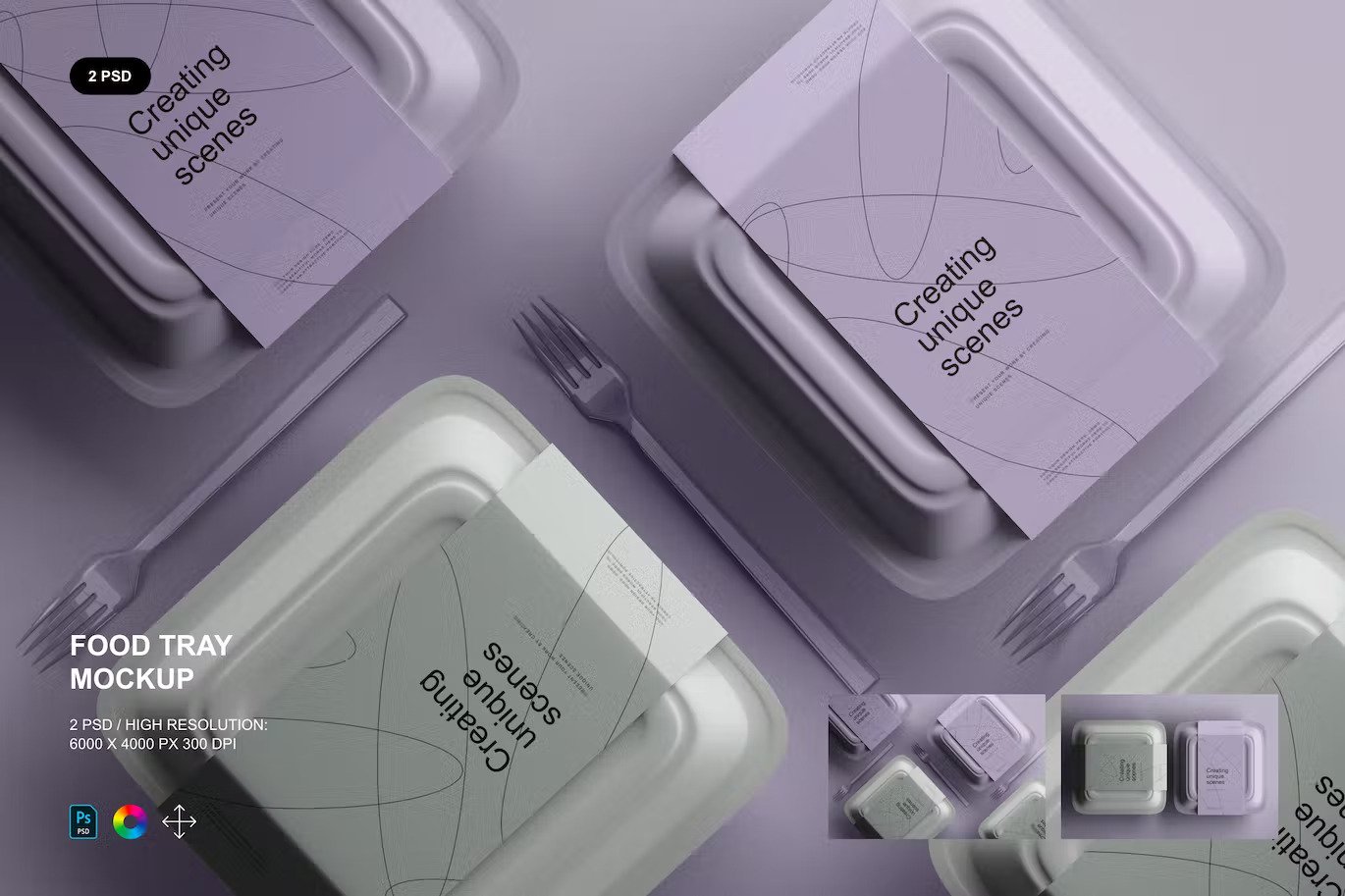 A food tray mockup templates