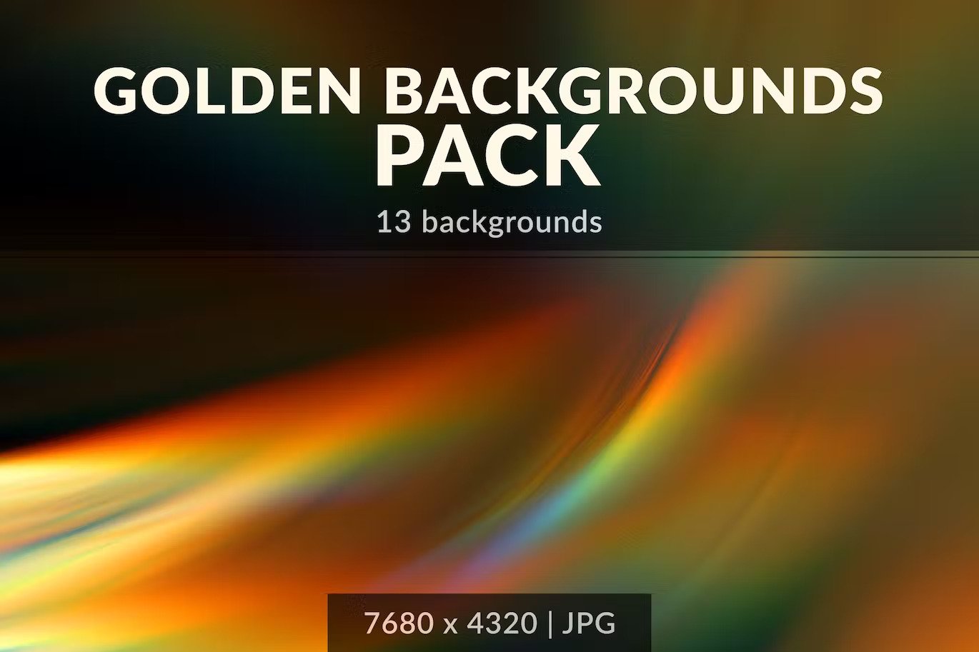 A pack of golden rainbow backgrounds