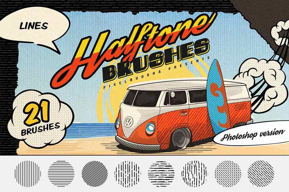 A halftone brushes for photoshop