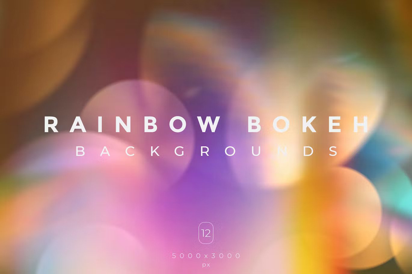 A twelve cool rainbow bokeh backgrounds