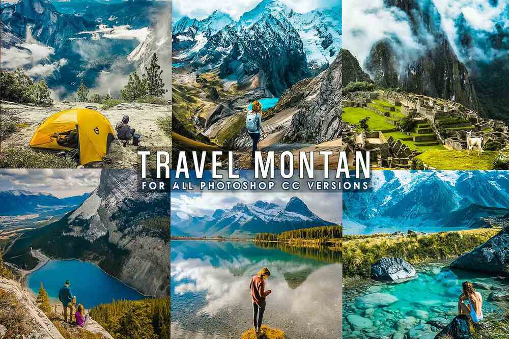 A travel mountain landscape photoshop actions