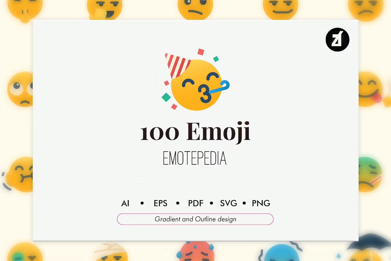 A set of emoji icons