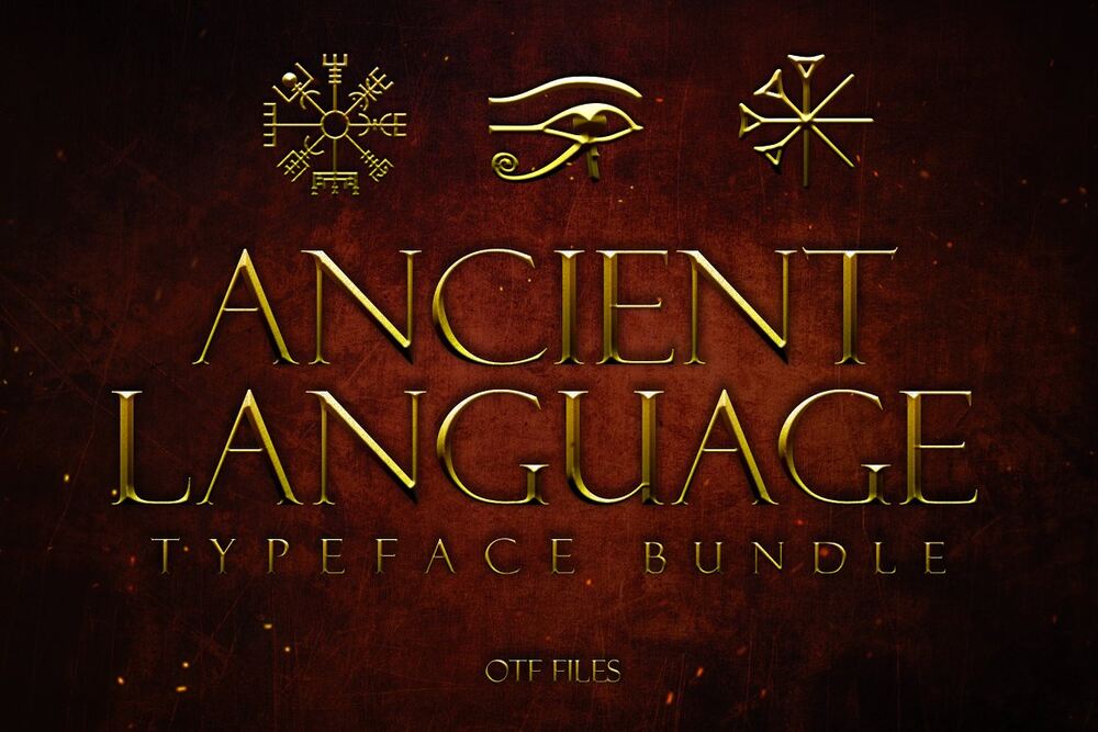 An ancient language typeface bundle