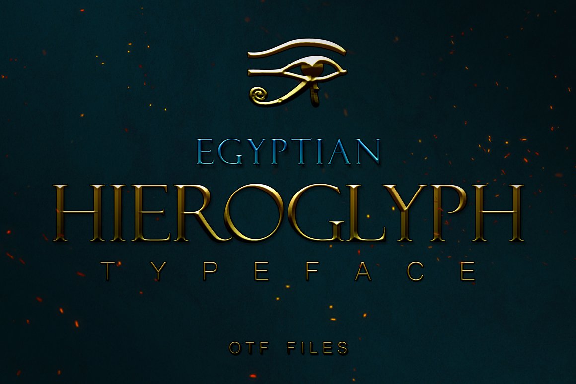 An Egyptian hieroglyphs typeface