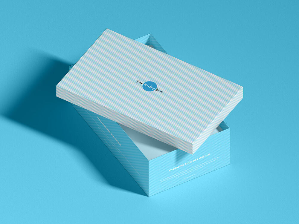 A shoe box mockup templates cover