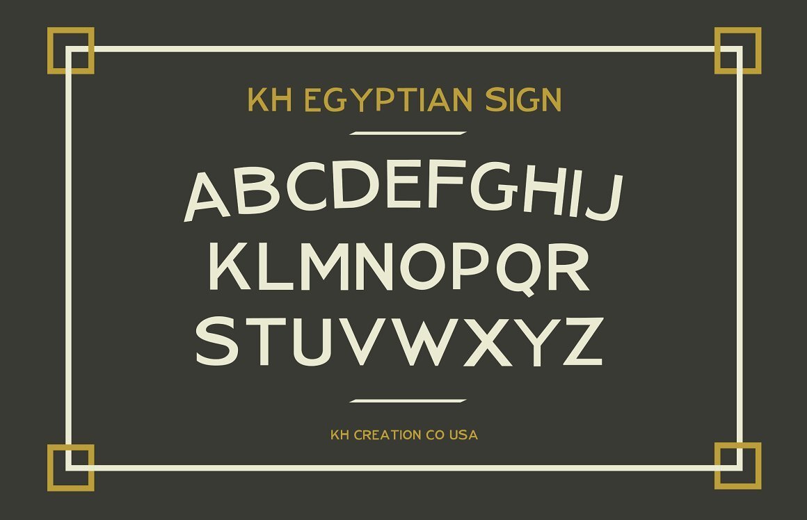 A handwriting Egyptian style font