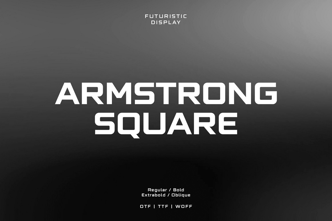 A futuristic square typeface