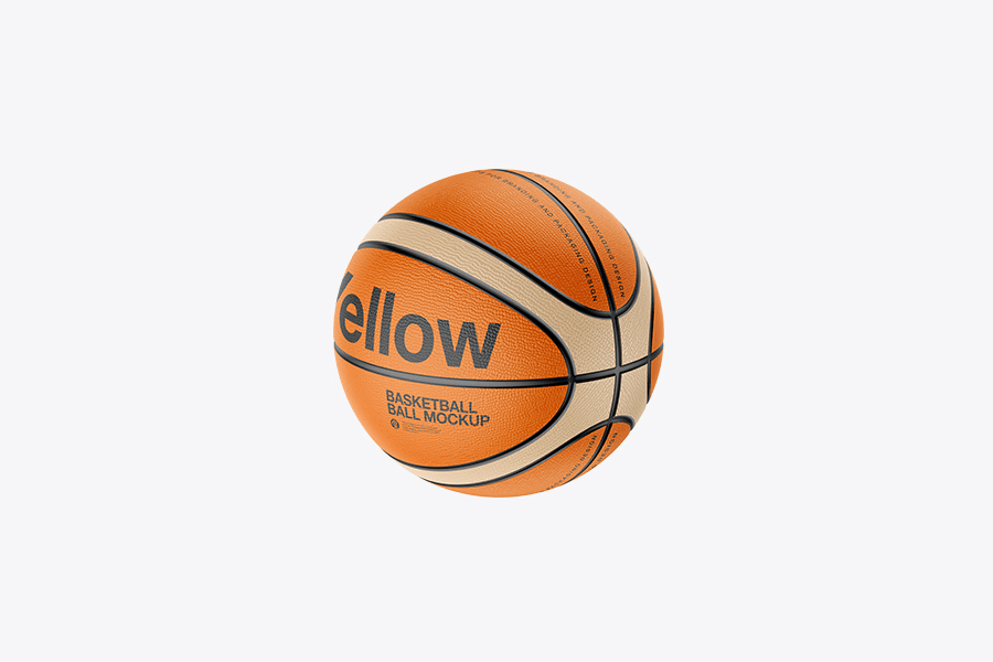 A baskaetball ball mockup template