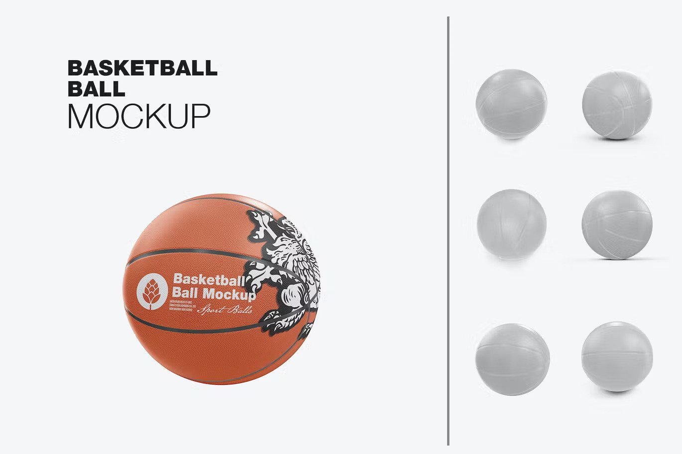 A set of basketball ball mockups