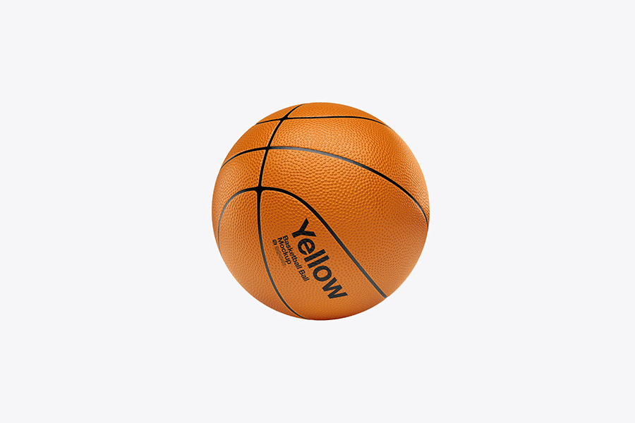 A basketball ball mockup template