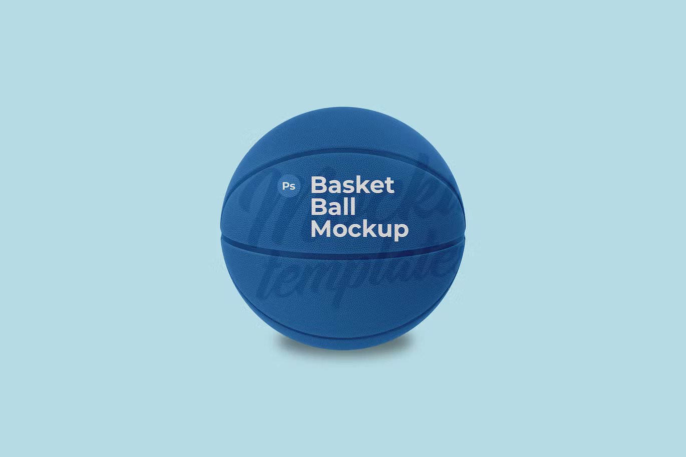 A blue basketball mockup template