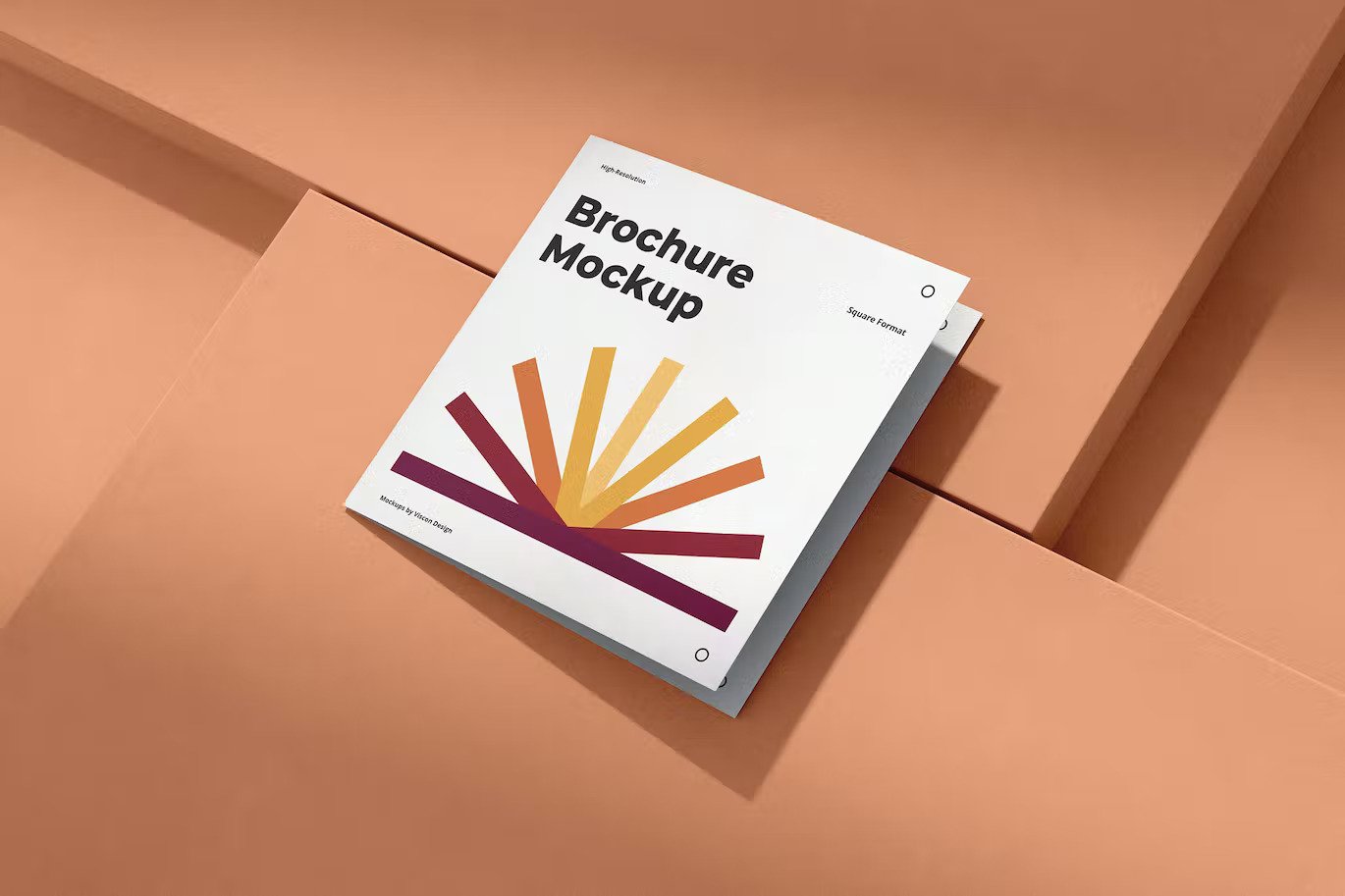 A square brochure mockup scenes