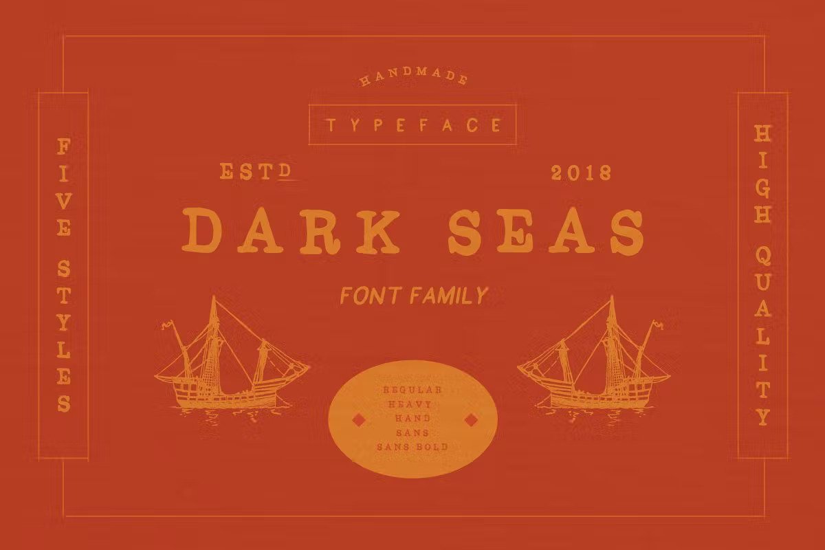 A nautical font family