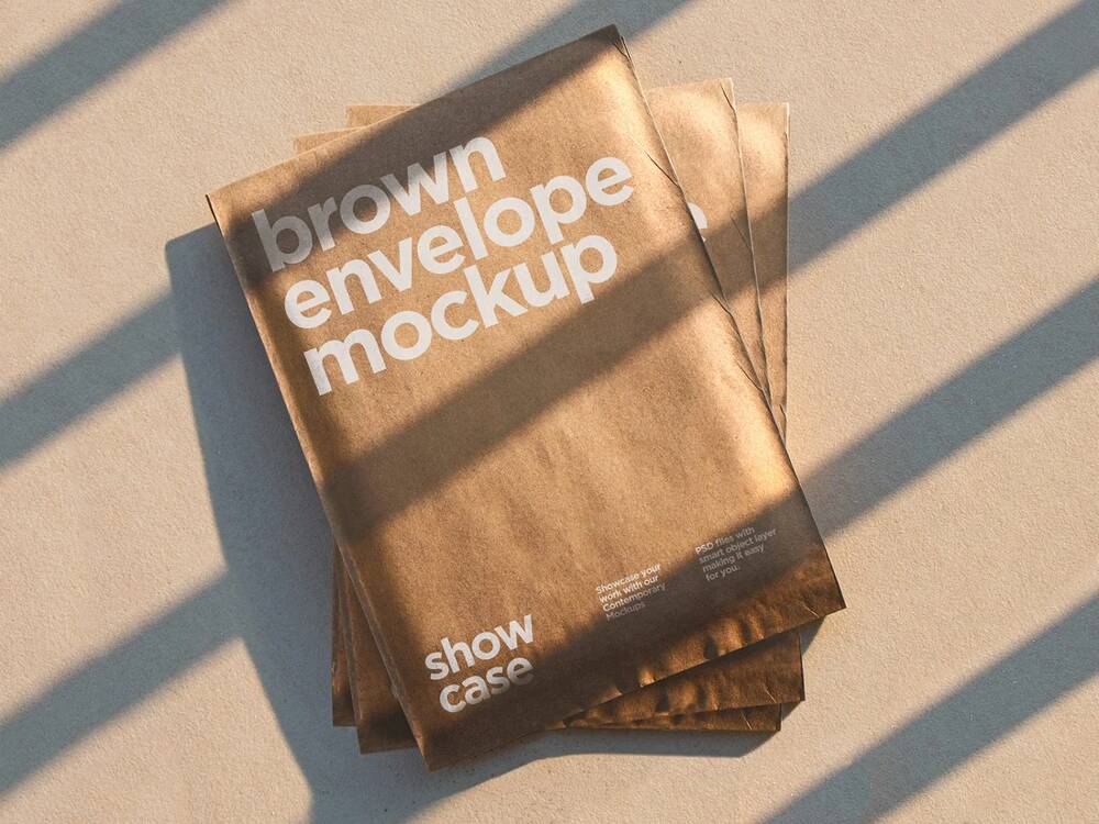 A free paper mailing bag mockup