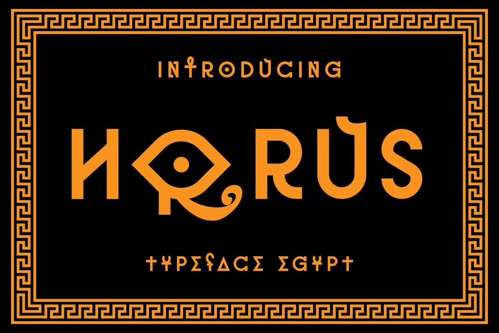 An Egypt style typeface