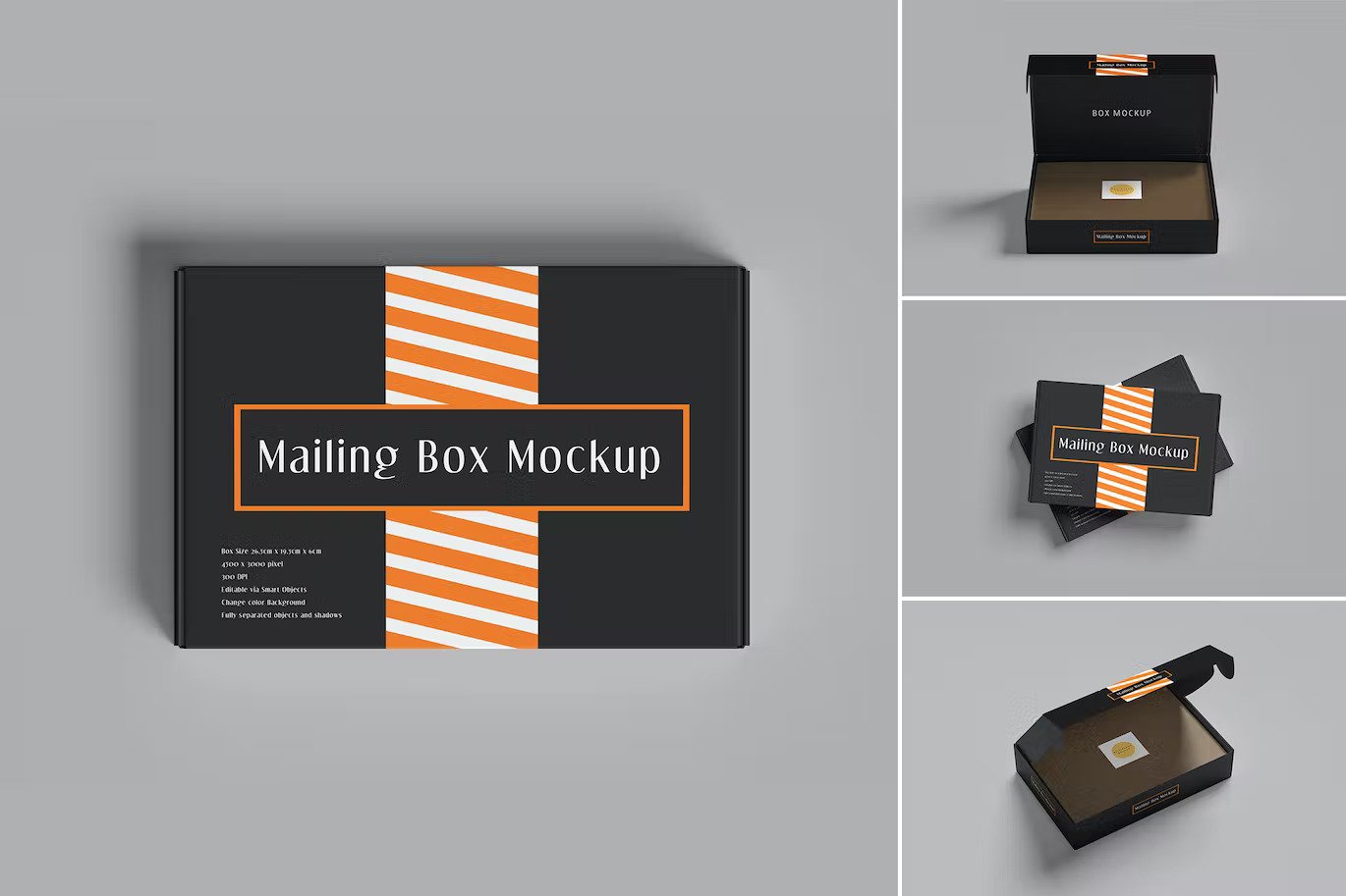 A mailing box mockup templates