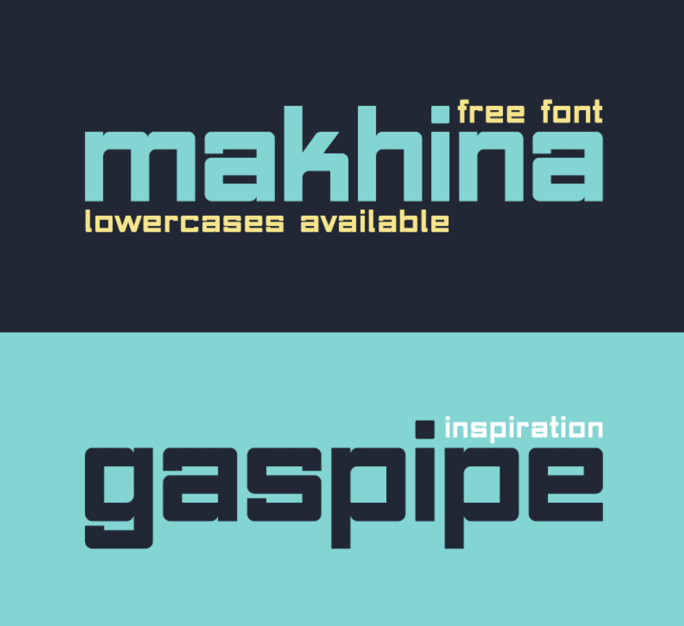 A free square font