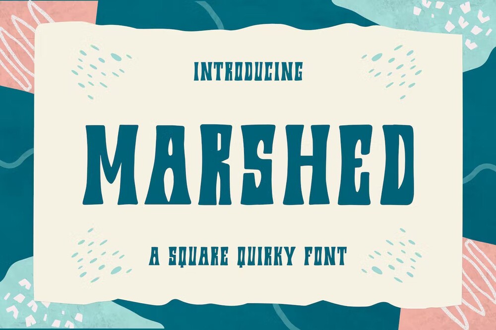 A square quirky font