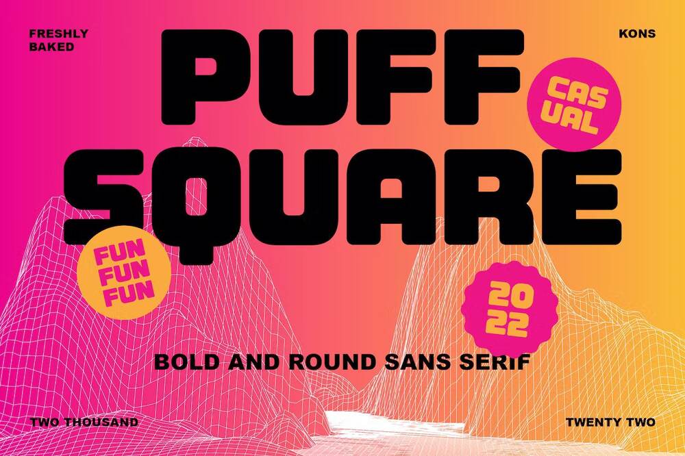 A bold and round sans serif typeface