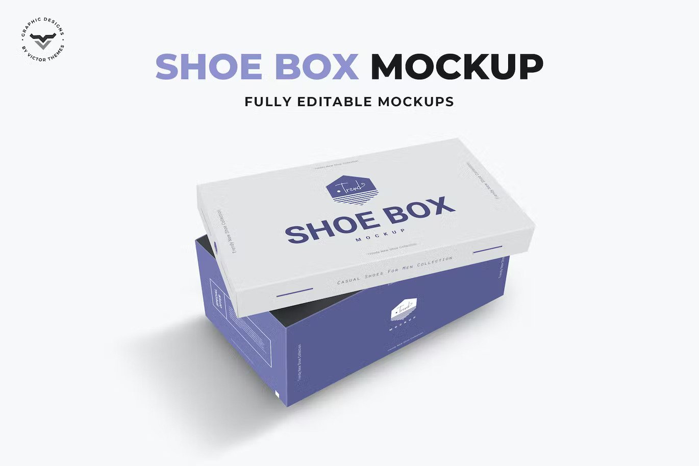 A modern shoes box mockups
