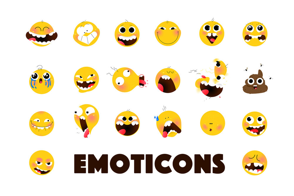 A set of smilies and memes icons