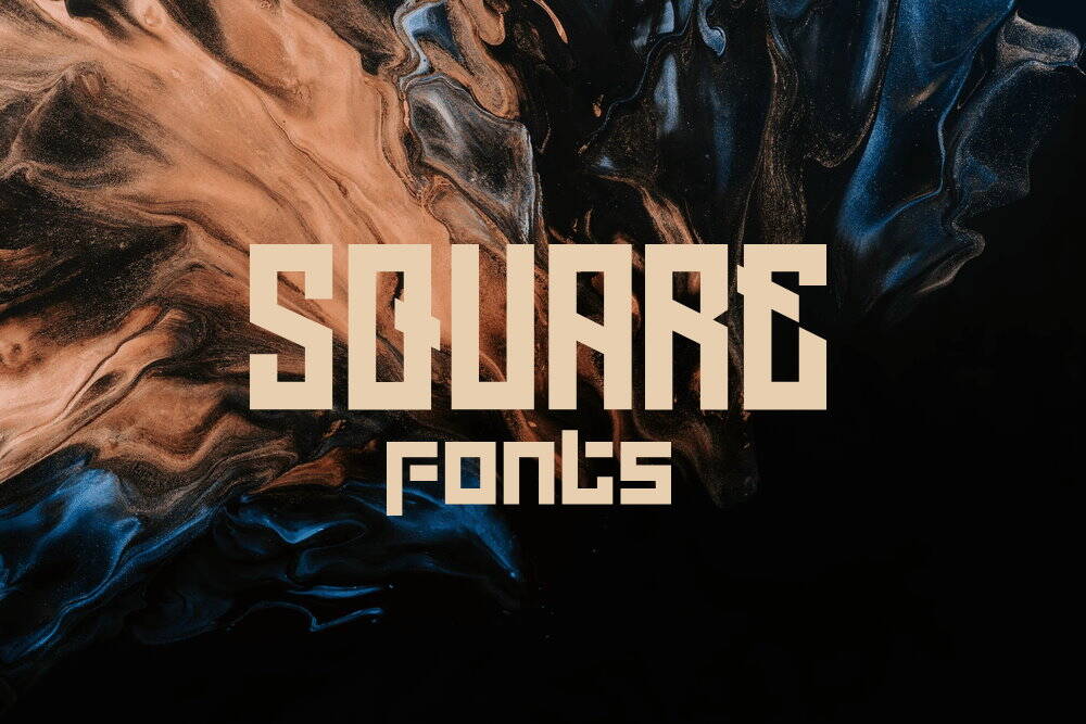 Square fonts cover