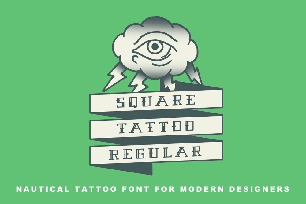 A free nautical tattoo font