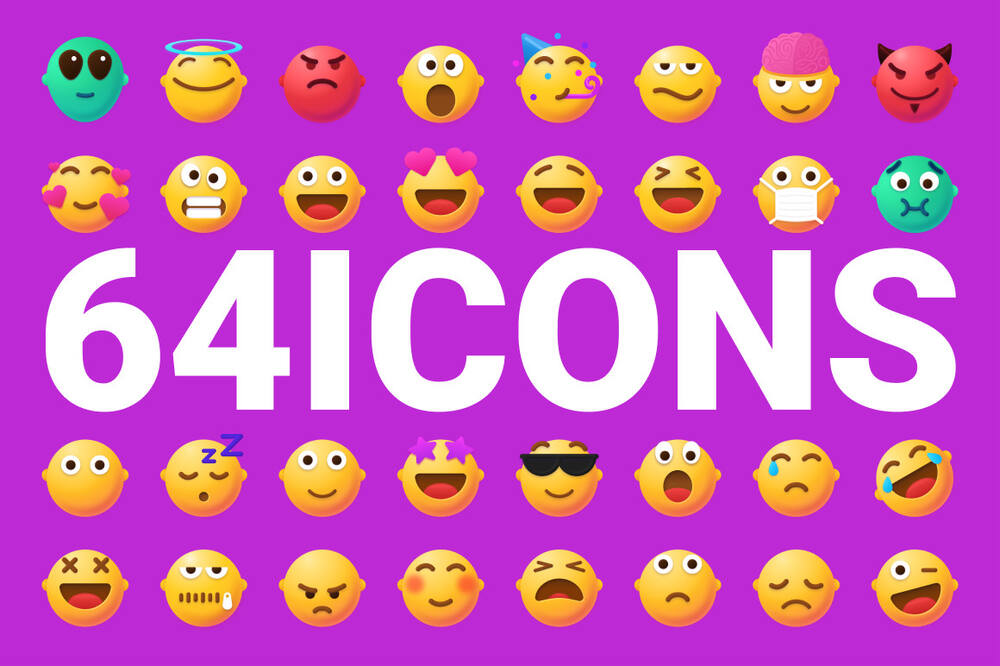 A vivid emojis icon set