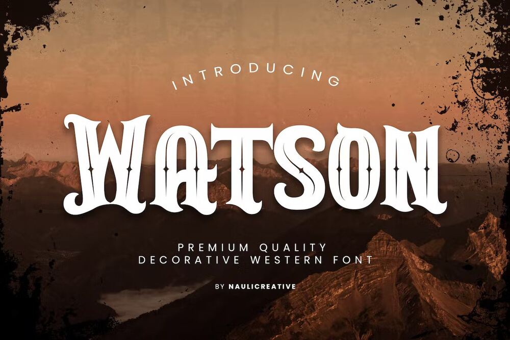 A premium quality decorative western font