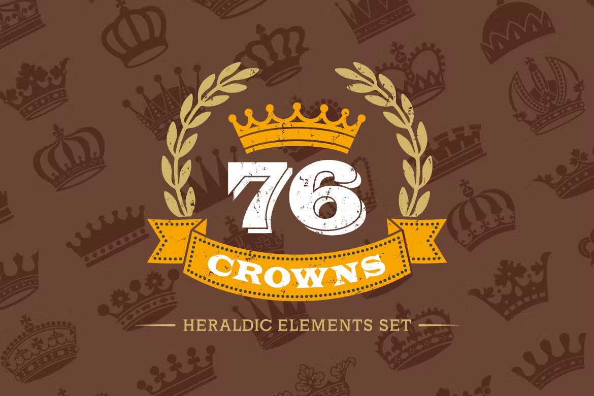 A heraldic elements set