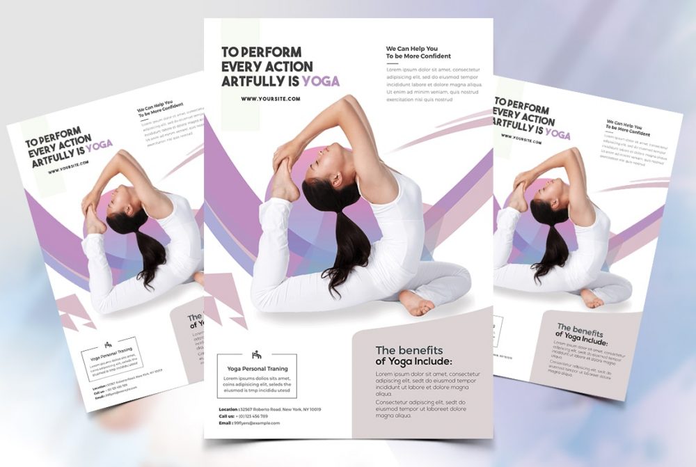 A free yoga class flyer template