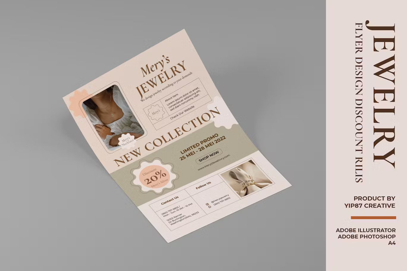 A beauty jewelry store flyer template