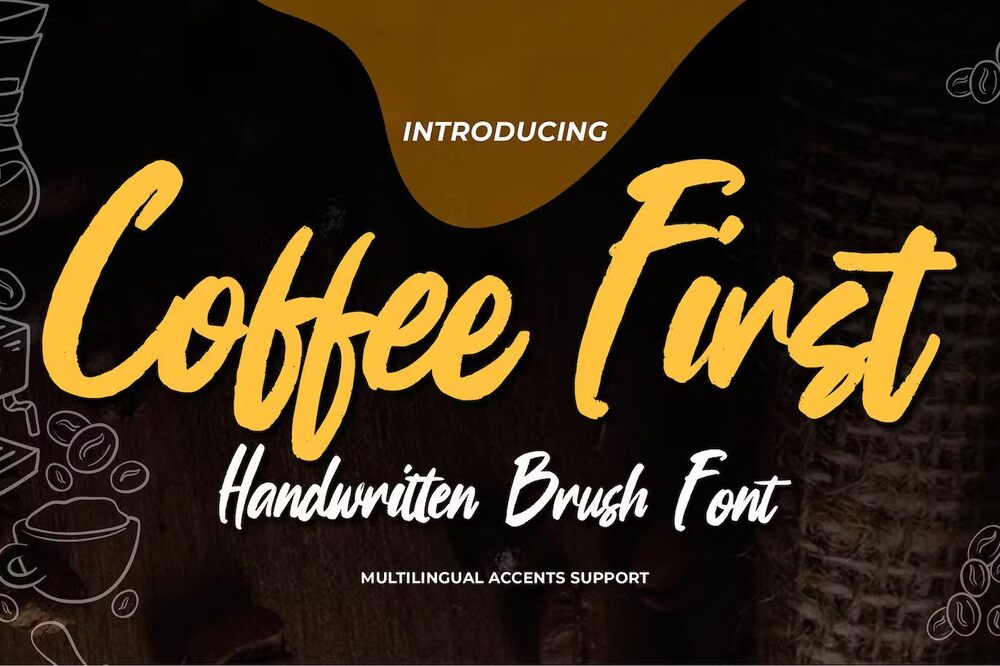 A handwritten brush font