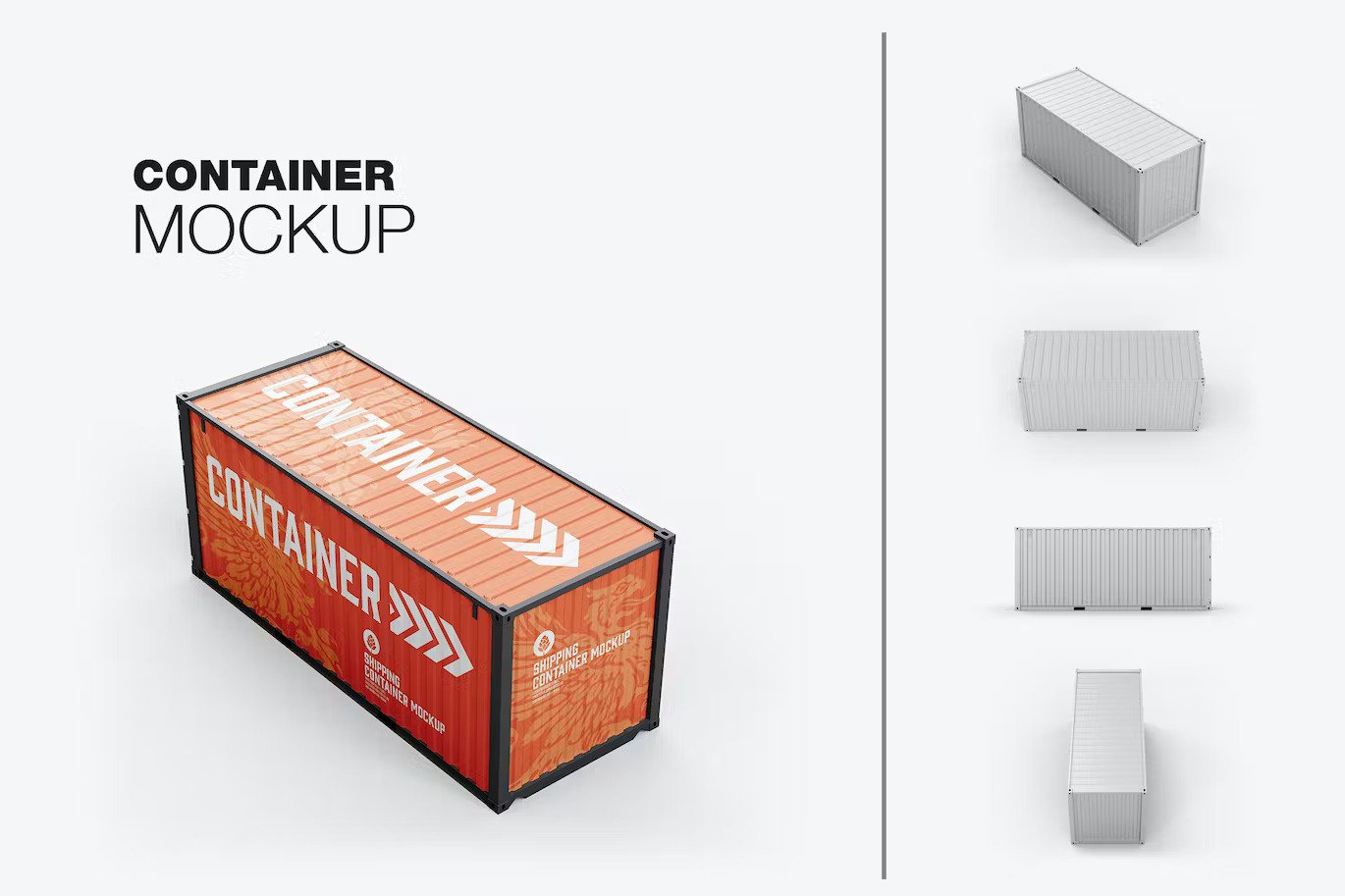 A different views container mockup templates