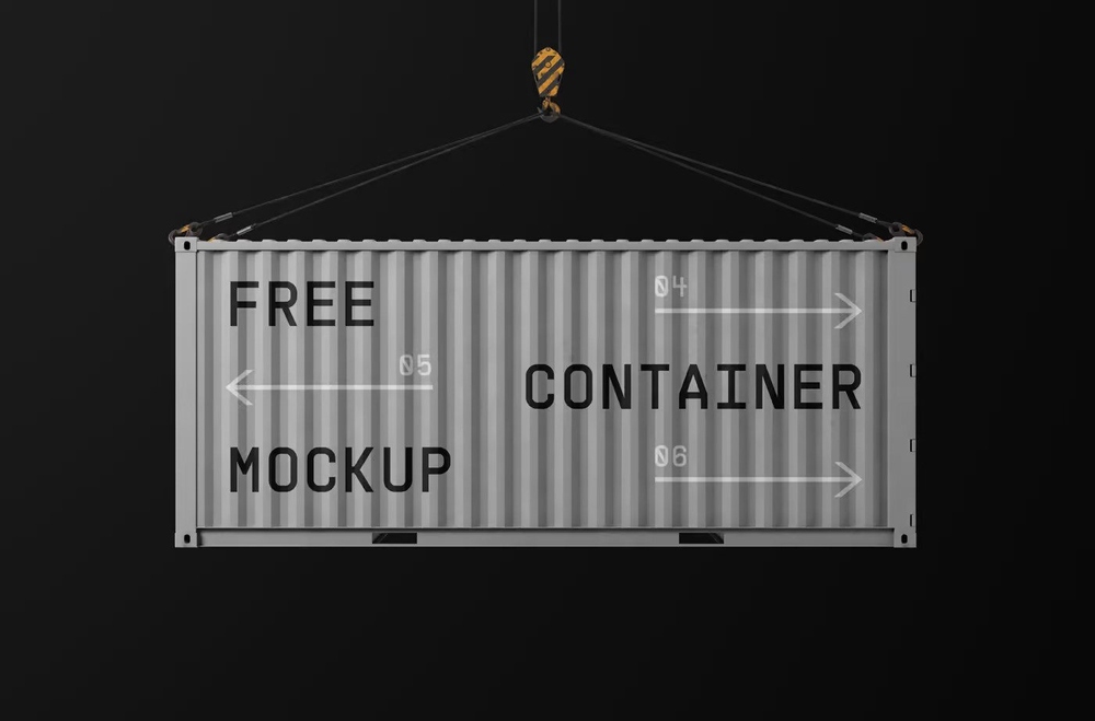 A free container mockup template