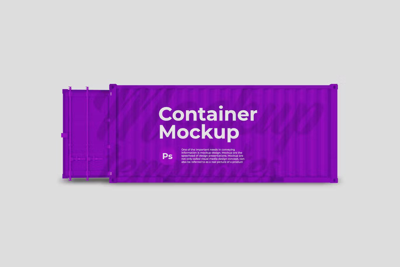 A container mockup templates
