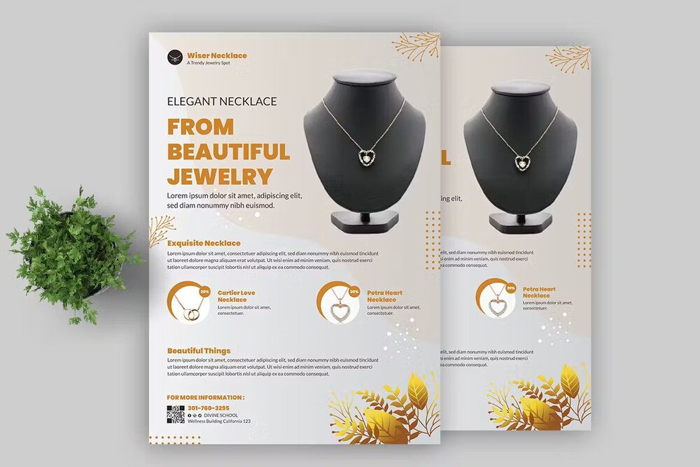An exclusive jewelry flyer template