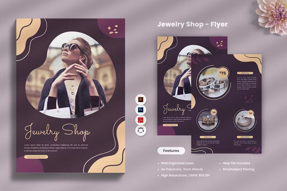 A jewellery shop flyer template