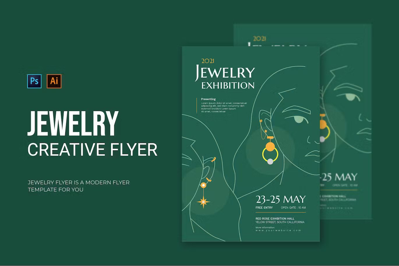 A jewelry exhibition flyer template