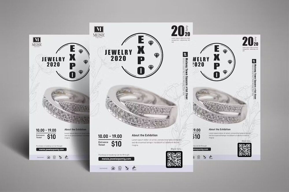 A jewelry exhibition poster template
