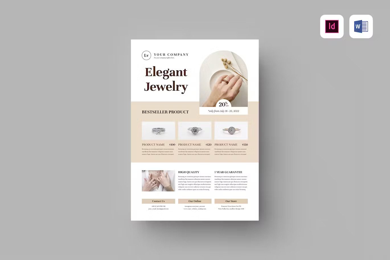 A jewelry flyer template