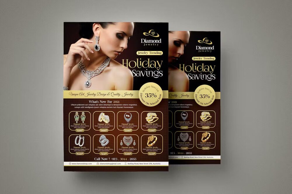 A jewelry store flyer template