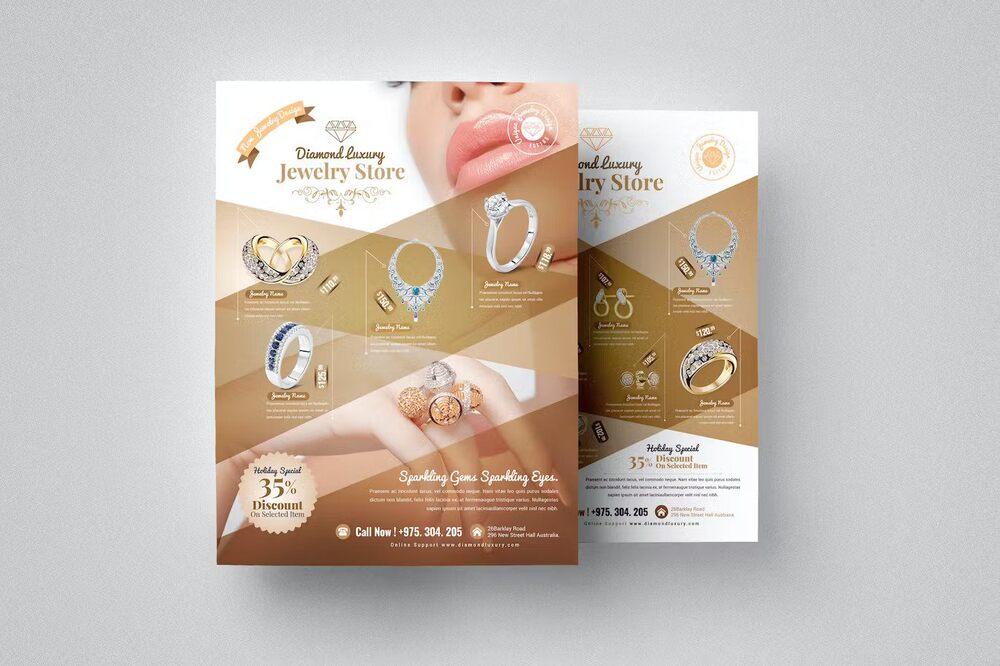 A jewelry store flyer template