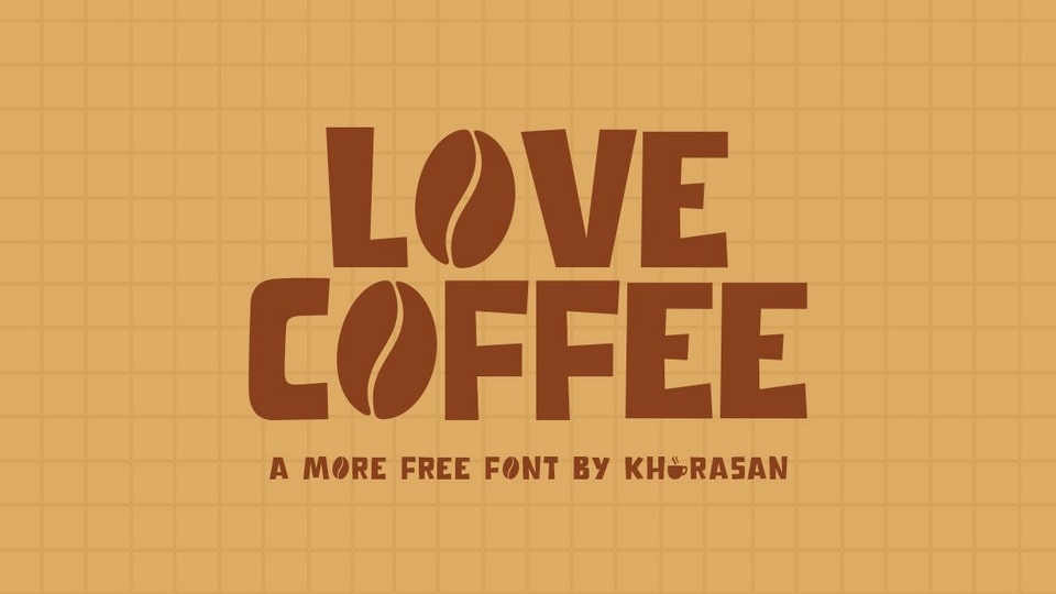 A free cofee style font