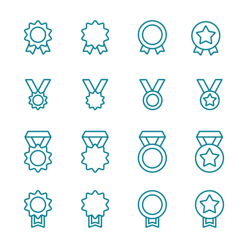 A free medal and award icon set