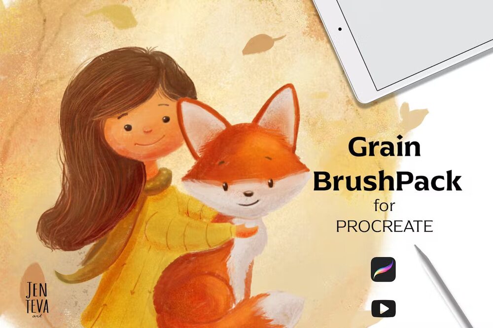 A grain procreate brush pack