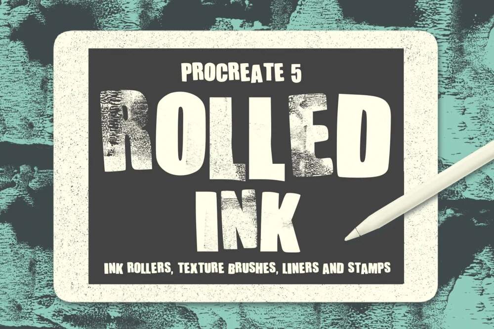 A rolled ink brushes for procreate