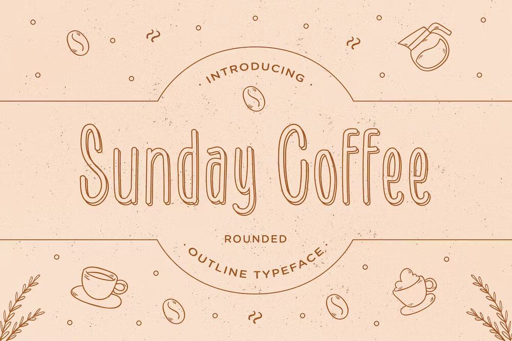 A rounded and outline typeface